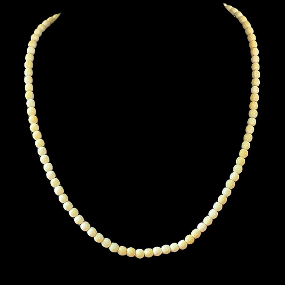 Vintage Bovine Bone Beaded Necklace